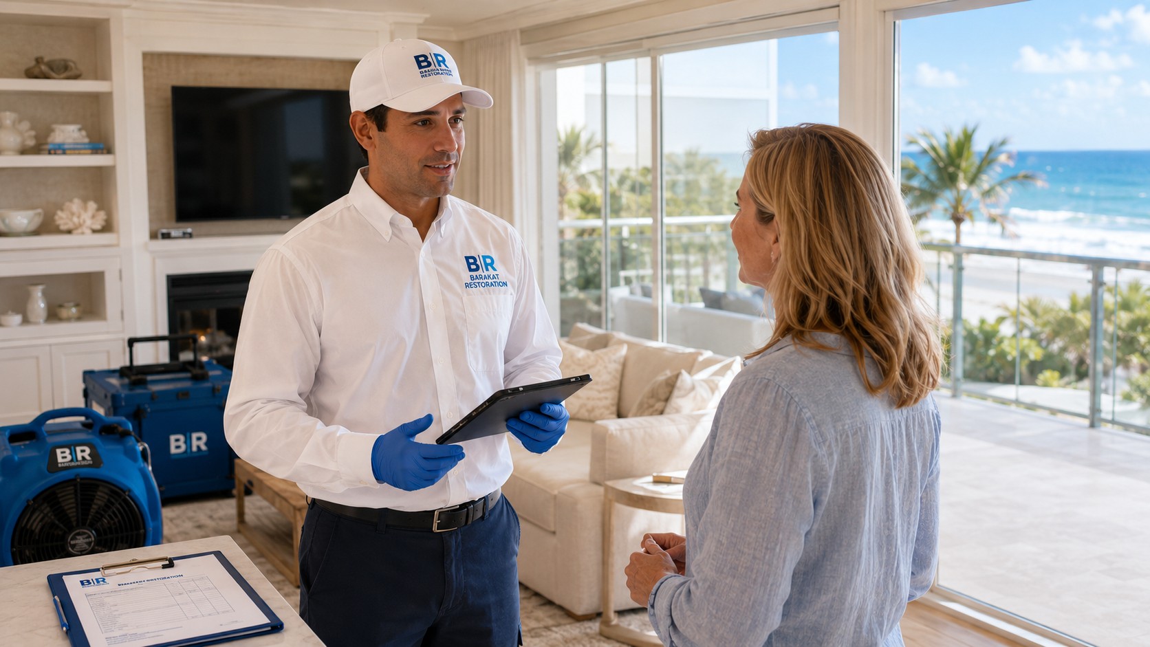 Barakat Restoration consultation with property owner
